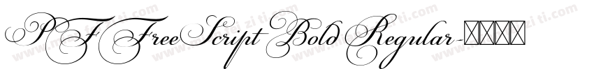 PFFreeScript Bold Regular字体转换